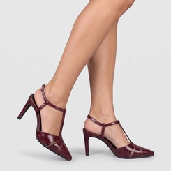 Slingback Feminino Gabriela Tira Peito Vinho