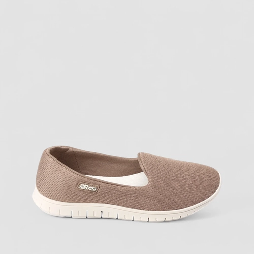 Slip On Esportivo Feminino Actvitta Calce Fácil Bege