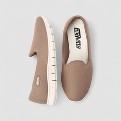 Slip On Esportivo Feminino Actvitta Calce Fácil Bege