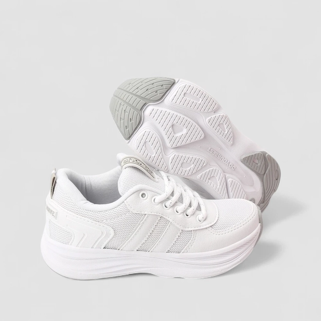 Tênis Casual Feminino Ollie Originals Mesh Branco