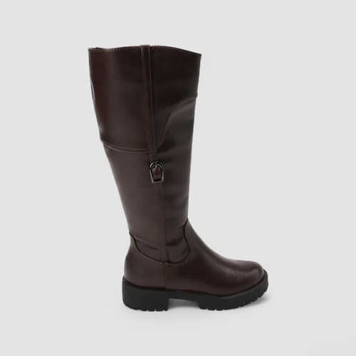 Bota Feminina Sua Cia Cano Alto Enfeite Fivela Marrom