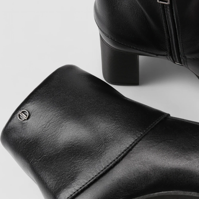 Ankle Boot Feminina Dakota Salto Bloco Detalhe Capa Preto
