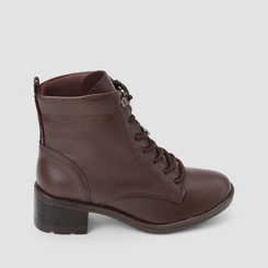 Bota Coturno Feminina Via Marte Salto Bloco Marrom