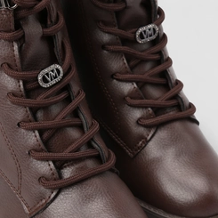 Bota Coturno Feminina Via Marte Salto Bloco Marrom