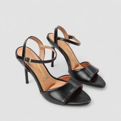 Sandália Feminina Vizzano Original Salto Fino Preto