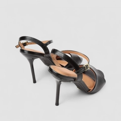 Sandália Feminina Vizzano Original Salto Fino Preto