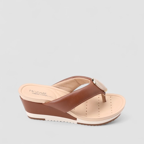Tamanco Feminino Modare Ultraconforto Pedraria Marrom & Bege