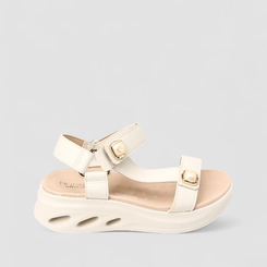 Sandália Feminina Modare Ultraconforto Detalhe Pedraria Off White