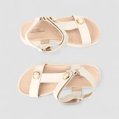 Sandália Feminina Modare Ultraconforto Detalhe Pedraria Off White