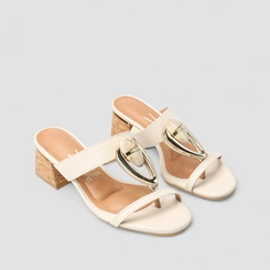 Tamanco Feminino Vizzano Pedraria Cortiça Off White