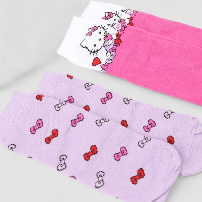 Kit Meia Infantil STZ Hello Kitty 2 Pares 27-30 Multicolor