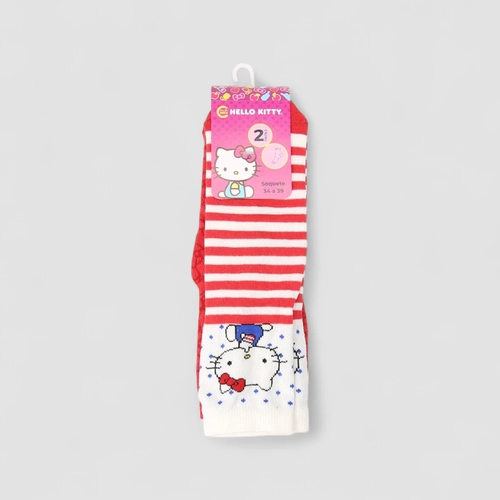 Kit Meia Infantil STZ Hello Kitty 2 Pares 34-39 Multicolor