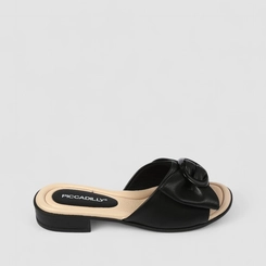 Tamanco Feminino Piccadilly Detalhe Laço Preto