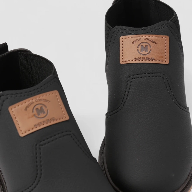 Bota Chelsea Infantil Molekinho Tratorado Preto