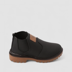 Bota Chelsea Infantil Molekinho Tratorado Preto
