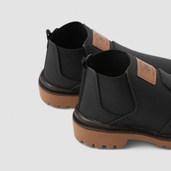 Bota Chelsea Infantil Molekinho Tratorado Preto