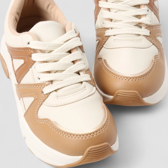 Tênis Casual Feminino Modare Ultraconforto Bege