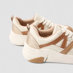 Tênis Casual Feminino Modare Ultraconforto Bege