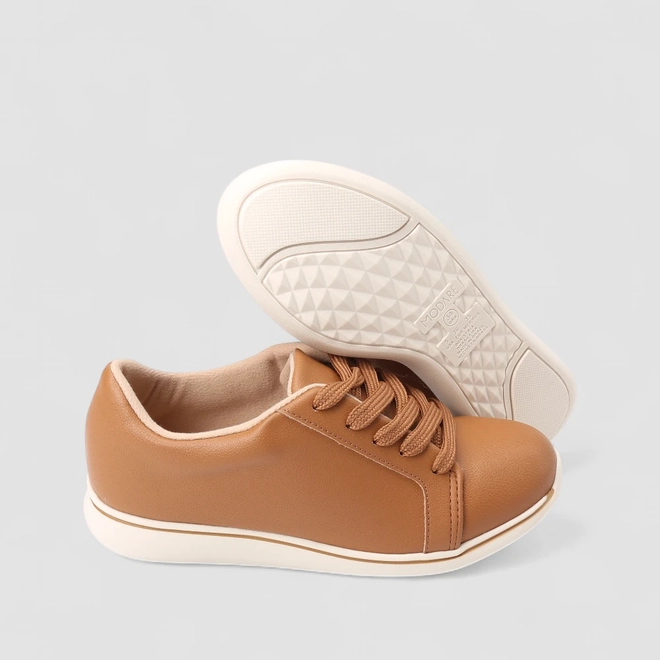 Tênis Casual Feminino Modare Ultraconforto Caramelo