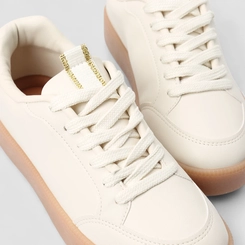 Tênis Casual Feminino Vizzano Original Detalhe Metalizado Off White