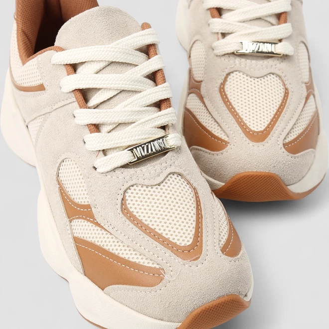 Tênis Chunky Feminino Vizzano Original Detalhe Recortes Off White