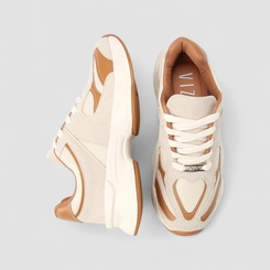 Tênis Chunky Feminino Vizzano Original Detalhe Recortes Off White