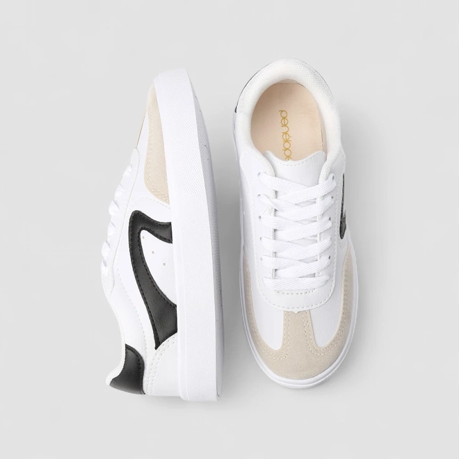 Tênis Casual Feminino Penélope Camurça Branco