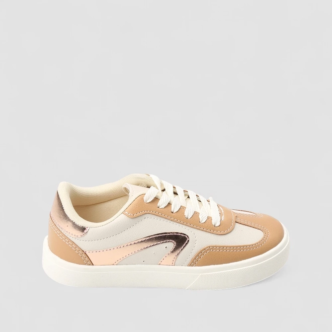 Tênis Casual Feminino Penélope Off White & Bege