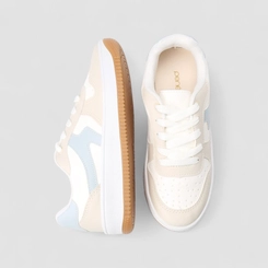 Tênis Casual Feminino Penélope Recorte Branco