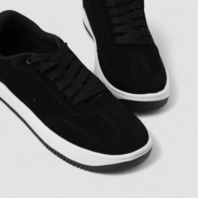 Tênis Casual Feminino Penélope Detalhe Onça Preto
