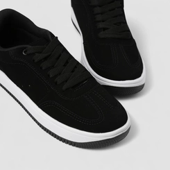 Tênis Casual Feminino Penélope Detalhe Onça Preto