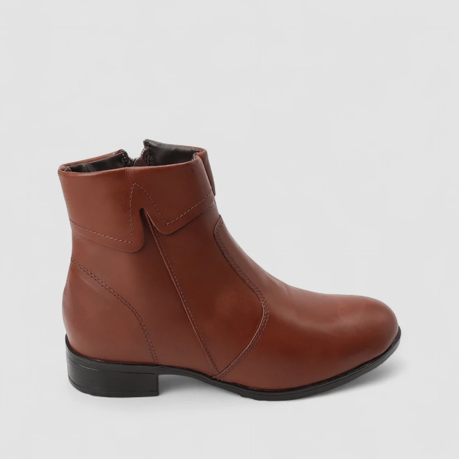 Ankle Boot Feminina Gabriela Couro Marrom