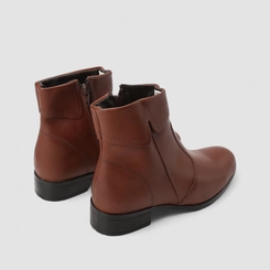 Ankle Boot Feminina Gabriela Couro Marrom