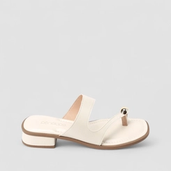 Tamanco Feminino Penélope Detalhe Bold Off White