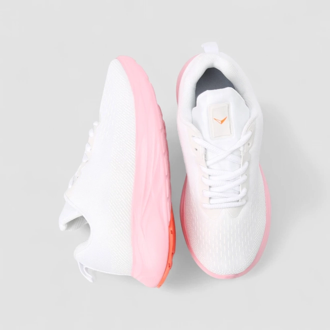 Tênis Esportivo Feminino Vertus Branco & Rosa