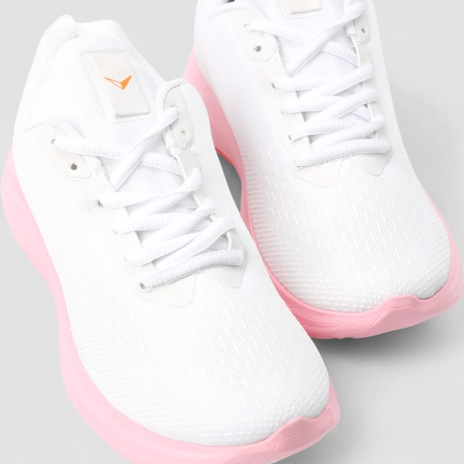 Tênis Esportivo Feminino Vertus Branco & Rosa