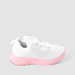 Tênis Esportivo Feminino Vertus Branco & Rosa