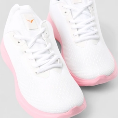 Tênis Esportivo Feminino Vertus Branco & Rosa