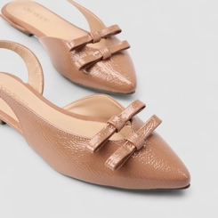 Sapatilha Slingback Feminino Penélope Detalhe Laços Nude