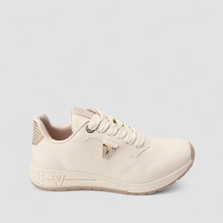 Tênis Casual Feminino Via Marte Detalhe Brilho Off White