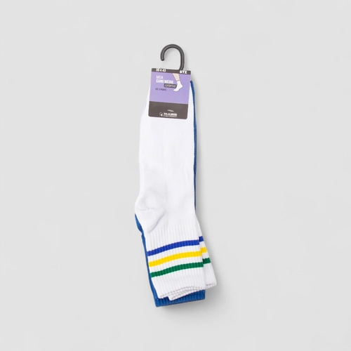 Meia Masculino Stz Kit Cores Do Brasil Bandeira Azul E Branco