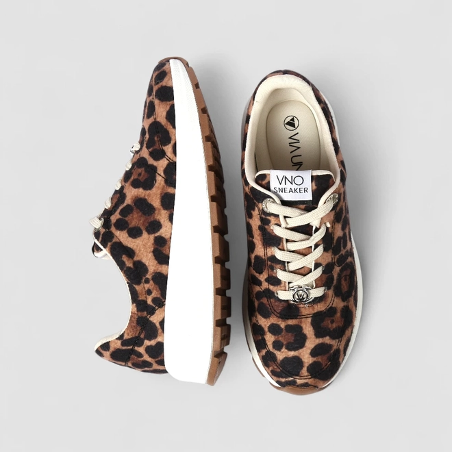 Tênis Casual Feminino Via Uno Animal Print Onça Multicolor