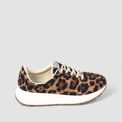 Tênis Casual Feminino Via Uno Animal Print Onça Multicolor