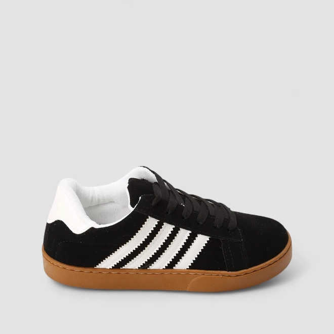Tênis Casual Feminino Penélope Camurça Preto