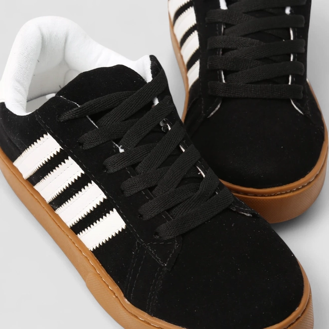 Tênis Casual Feminino Penélope Camurça Preto