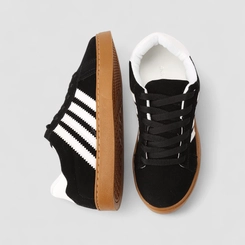 Tênis Casual Feminino Penélope Camurça Preto