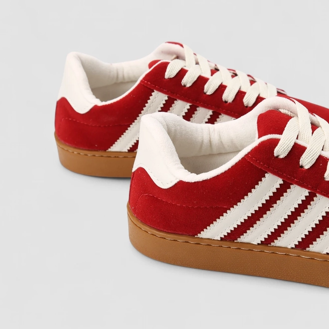 Tênis Casual Feminino Penélope Camurça Vermelho
