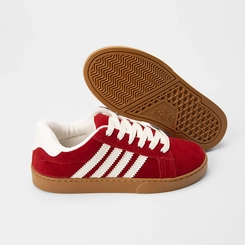Tênis Casual Feminino Penélope Camurça Vermelho