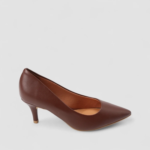 Scarpin Feminino Gabriela Salto Fino Marrom