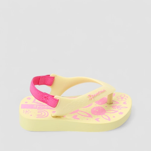 Chinelo Bebê Ipanema Elástico Coelhinhos Amarelo & Rosa